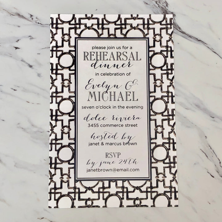 Asian Trellis Invitation