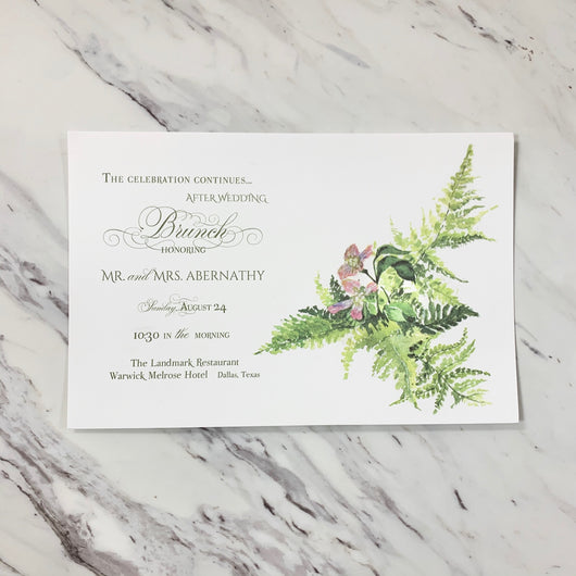 Tender Ferns Invitation