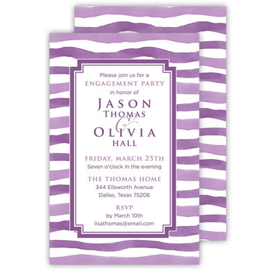 Wavy Violet Stripe Invitation