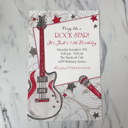 Party Like a Rockstar Invitation
