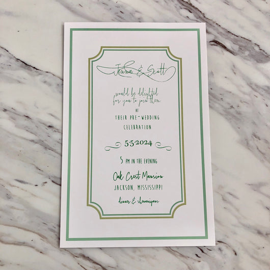 Ticket Eucalyptus Invitation