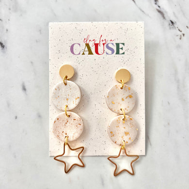 Ingrid White Earrings