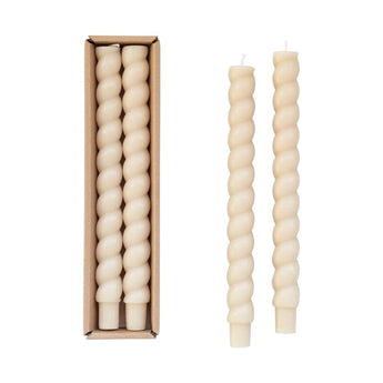 Taper Candles | Twisted Cream