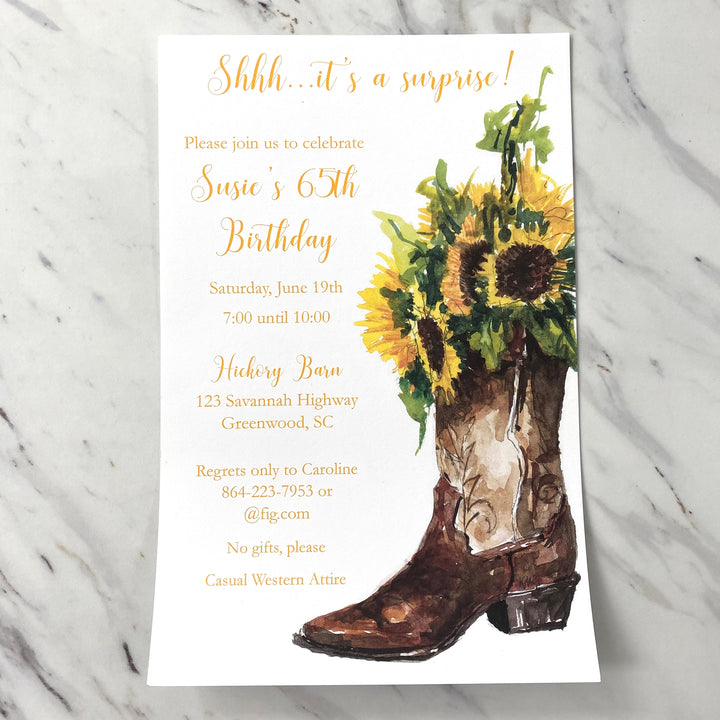 Boot Scootin' Invitation
