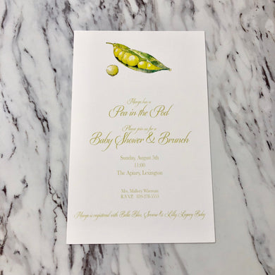 Pea Pod Invitation