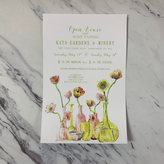 Little Bottle Bouquet Invitation