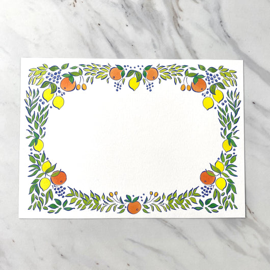 Seersucker Citrus Invitation