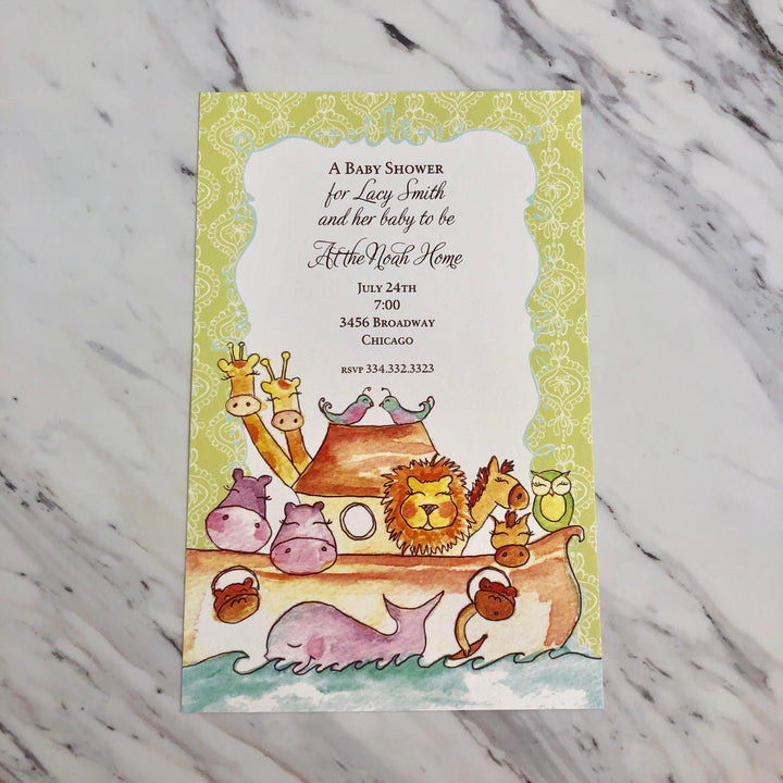 Noah's Ark Invitation
