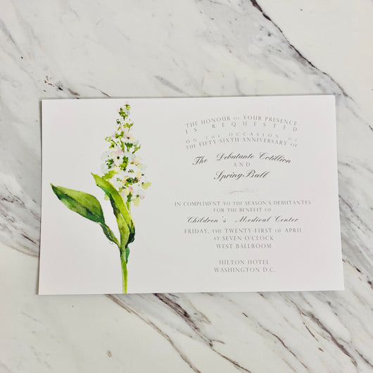 Stock of White Invitation