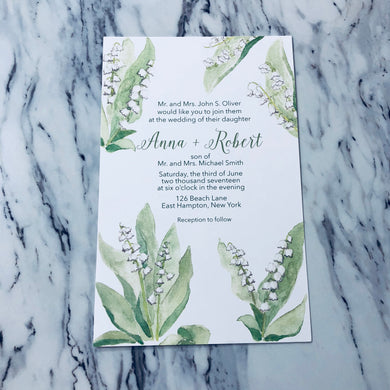 Lily of the Valley Invitation