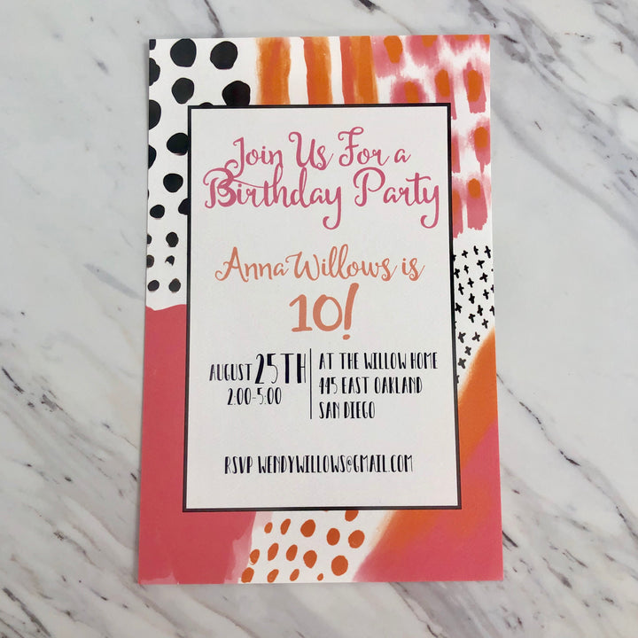 Artsy Invitation