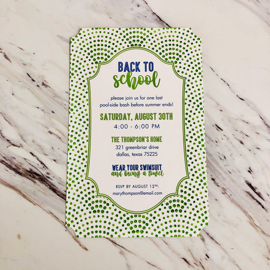 Lime Dot Invitation