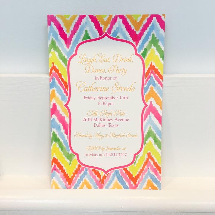 Hottie Chevron Invitation