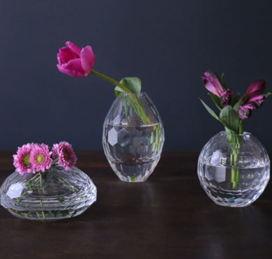 Faceted Teardrop Bud Vase