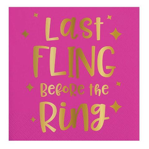 Last Fling Before the Ring Cocktail Napkins