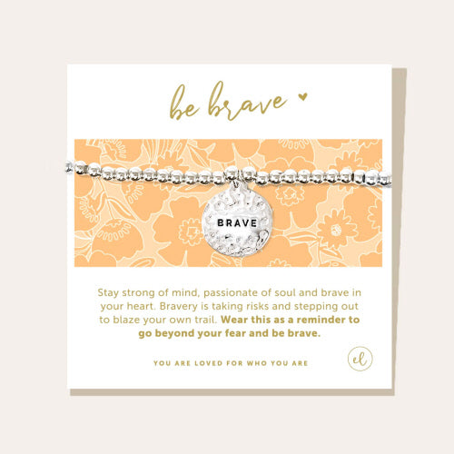 Silver Sentiment Charm Bracelet | Brave