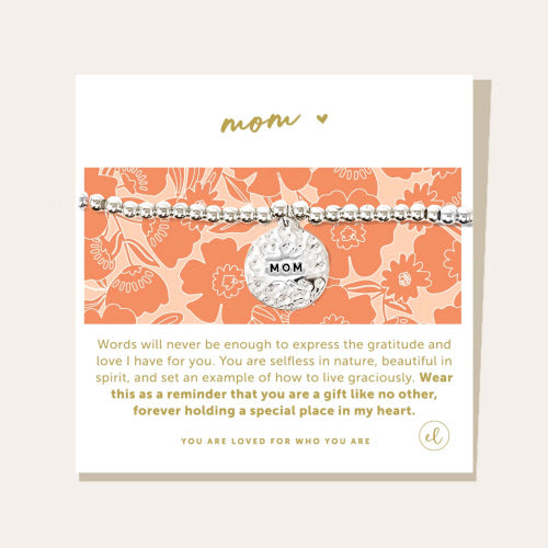 Silver Sentiment Charm Bracelet | Mom