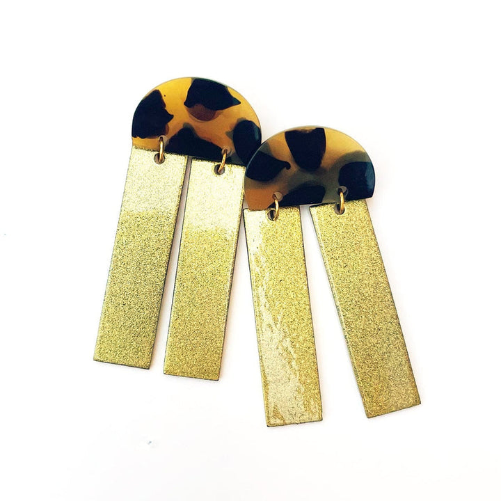 Gold Metallic Sunrise Dangle