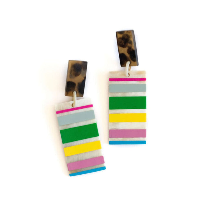 Tortoise Top Rainbow Earrings