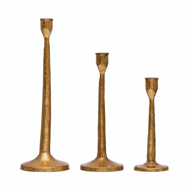 Gold Cast Iron Taper Holders